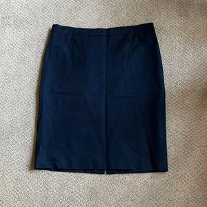 JCREW, pencil skirt, size 8, stretch cotton, navy blue